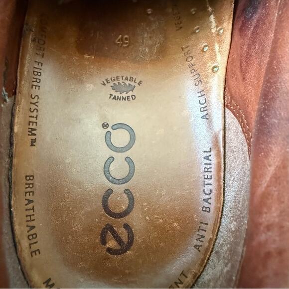 Ecco Men’s Black Oxford Shoes 49 US 15
